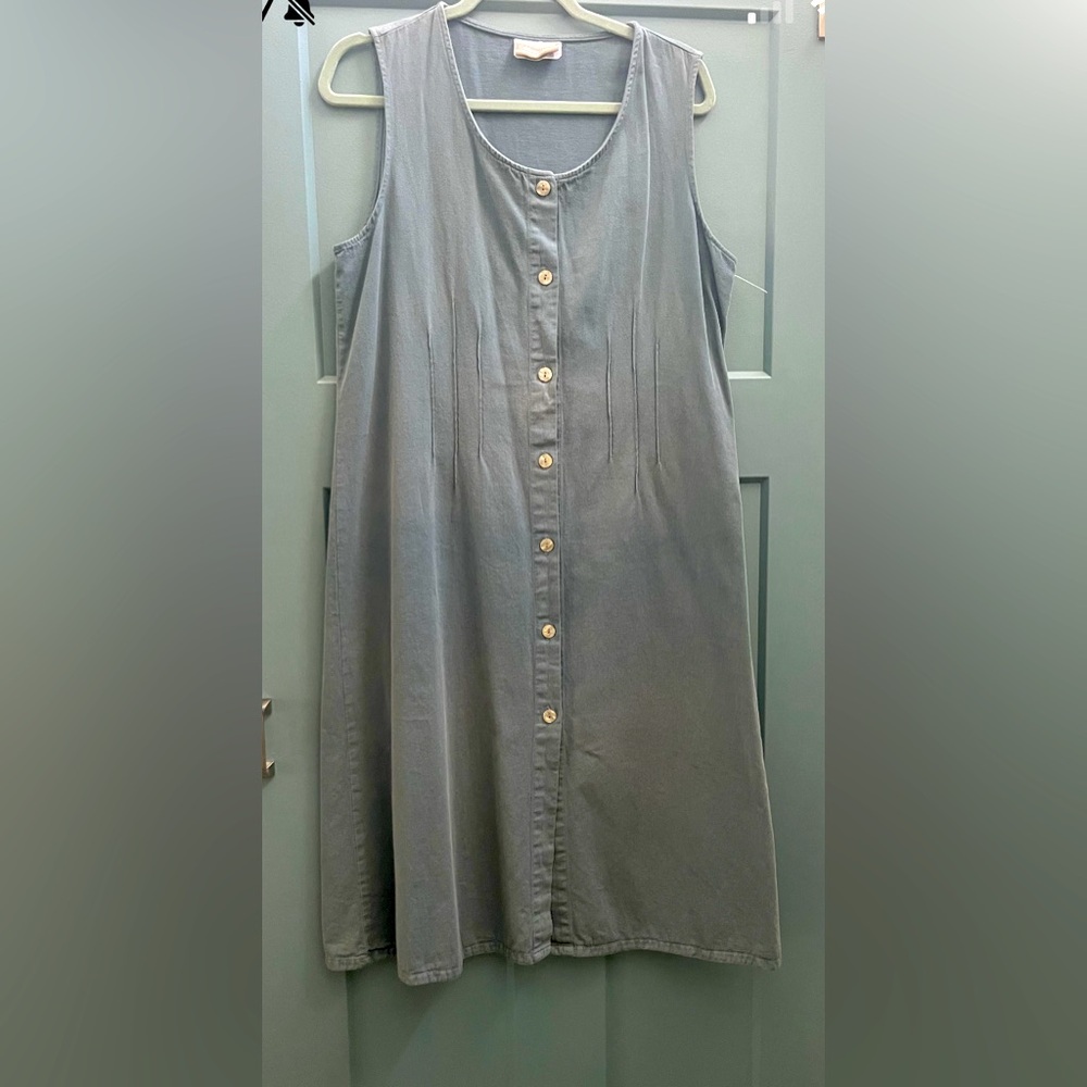 M191 // 1990s Vintage COLDWATER CREEK Button Down Dress // 20.5” ptp